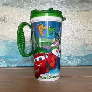 WALT DISNEY WORLD mug green white Buzz Dory Nemo Lightening McQueen EUC